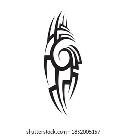 tribal pattern tattoo vector art design,tattoo tribal abstract sleeve, sketch art design isolated on white background,Simple logo.