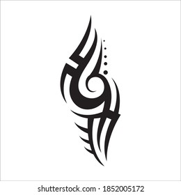 tribal pattern tattoo vector art design,tattoo tribal abstract sleeve, sketch art design isolated on white background,Simple logo.