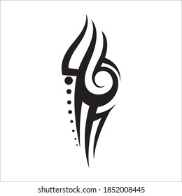 diseño de arte vectorial de tatuaje de patrón tribal, manga abstracta tribal de tatuajes, diseño artístico de boceto aislado en fondo blanco, logotipo simple.