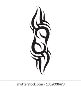 tribal pattern tattoo vector art design,tattoo tribal abstract sleeve, sketch art design isolated on white background,Simple logo.