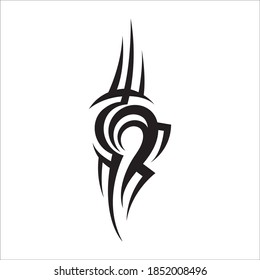Stammmuster Tätowierung Vektorgrafik-Design, abstrakte Tätowierung-Stamm-Ärmel, Skizze-Design einzeln auf weißem Hintergrund, einfaches Logo.