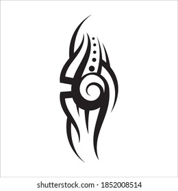 tribal pattern tattoo vector art design,tattoo tribal abstract sleeve, sketch art design isolated on white background,Simple logo.