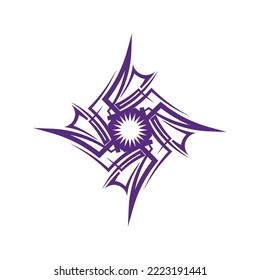 tribal pattern tattoo vector art design,tattoo tribal abstract sleeve, sketch art design isolated on white background,Simple logo.