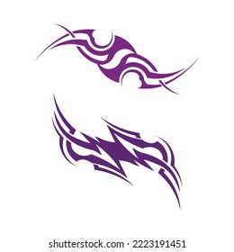 tribal pattern tattoo vector art design,tattoo tribal abstract sleeve, sketch art design isolated on white background,Simple logo.