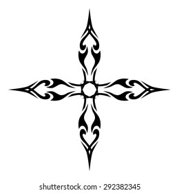 Cross Pattern Tattoo Design Concept Isolated Stock Vector (Royalty Free ...