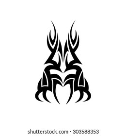 tribal pattern tattoo vector art design, tribal tattoo vector art design pattern abstract element vintage on white background