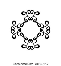 tribal pattern tattoo vector art design arabic element template, isolated illustration abstract pattern on white background, cross art pattern cut out. 