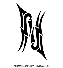 tribal pattern tattoo vector art design, tribal tattoo vector art design pattern abstract element vintage on white background