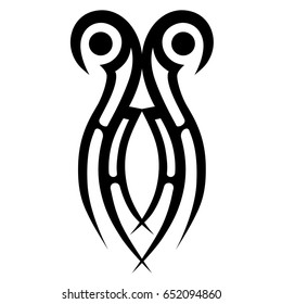 tribal pattern tattoo vector art design, isolated illustration abstract pattern on white background, tattoos ideas designs – tribal tattoo pattern vector illustration