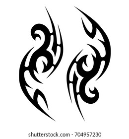 tribal pattern tattoo vector art design on white background, tattoo tribal vector design. 