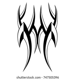 tribal pattern tattoo vector art design, isolated illustration abstract pattern on white background, tattoos ideas designs – tribal tattoo pattern vector illustration