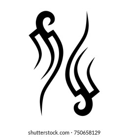 tribal pattern tattoo vector art design, isolated illustration abstract pattern on white background, tattoo art  tribal vector design. Simple logo. 