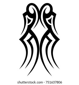 tribal pattern tattoo vector art design, isolated illustration abstract pattern on white background, tattoos ideas designs – tribal tattoo pattern vector illustration