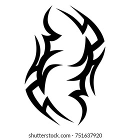 tribal pattern tattoo vector art design, isolated illustration abstract pattern on white background, tattoos ideas designs – tribal tattoo pattern vector illustration