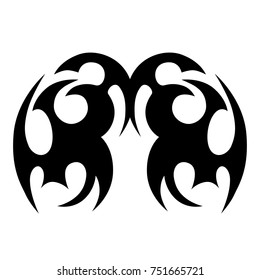 tribal pattern tattoo vector art design, isolated illustration abstract pattern on white background, tattoos ideas designs – tribal tattoo pattern vector illustration