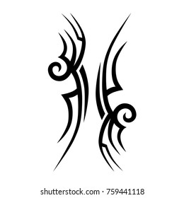 tribal pattern tattoo vector art design, isolated illustration abstract pattern on white background, tattoos art ideas designs – tribal tattoo pattern vector illustration