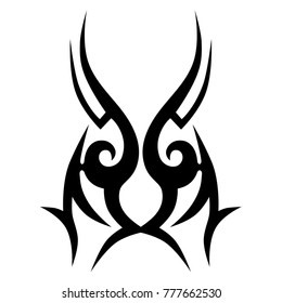 tribal pattern tattoo vector art design, isolated illustration abstract pattern on white background, tattoos art ideas designs – tribal tattoo pattern vector illustration