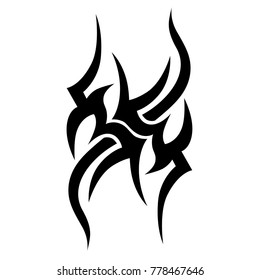 tribal pattern tattoo vector art design, isolated illustration abstract pattern on white background, tattoos art ideas designs – tribal tattoo pattern vector illustration