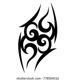 tribal pattern tattoo vector art design, isolated illustration abstract pattern on white background, tattoos art ideas designs – tribal tattoo pattern vector illustration