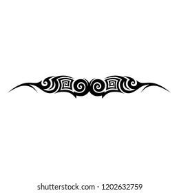 tribal pattern tattoo wings type, art vintage tribal design vector ornament