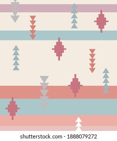 fondo de diseño de impresión textil de patrón tribal, vector en una capa