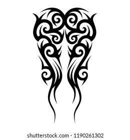 Gothic Style Tattoo Angel Wings Shape Stock Vector (Royalty Free) 411137815