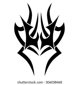  tribal pattern vector design sketch. Sleeve art abstract pattern arm. Simple logo. Designer isolated abstract element for arm, leg, shoulder men and women on white background.