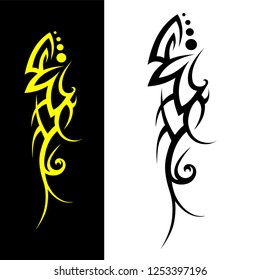 tribal pattern vector isolated illustration, art deco element ornament