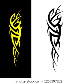 tribal pattern vector isolated illustration, art deco element ornament