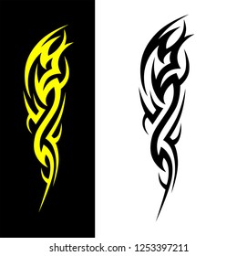 tribal pattern vector isolated illustration, art deco element ornament