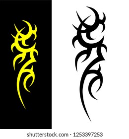 tribal pattern vector isolated illustration, art deco element ornament