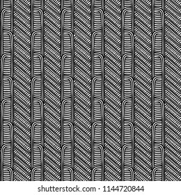  tribal pattern vector seamless. African fabric print. Ethnic polynesian aboriginal art. Peruvian monochrome background for boho textile blanket, wallpaper, wrapping paper and backdrop template.