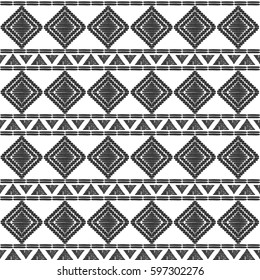 Tribal pattern vector seamless. African or native american aztec print. Basket background for ethnic fabric, wallpaper, wrapping paper and boho card template.