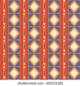 Tribal Pattern Vector Seamless. Border African Uganda Or Zulu Basket Print. Ethics Texture. Repeating Background For Fabric, Wallpaper, Wrapping Paper And Boho Card Template.