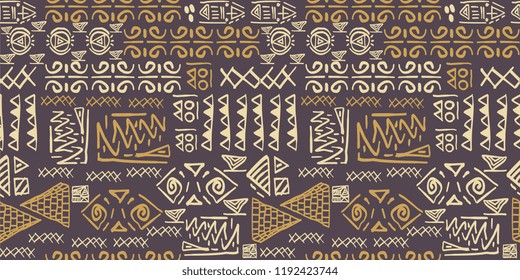 Tribal pattern vector with seamless egyptian symbol ancient style. Vintage illustration background for fashion textile print and wrapping.