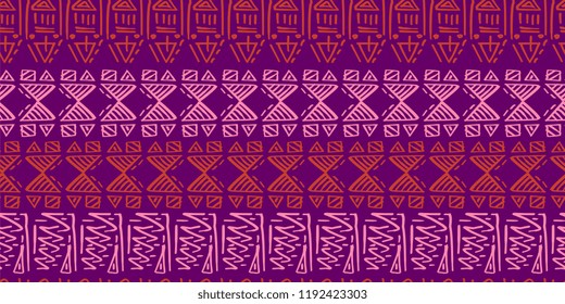 Tribal pattern vector. Seamless ethnic handmade with stripes vector illustration.