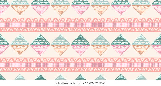 Tribal pattern vector. Seamless ethnic handmade with stripes vector illustration.