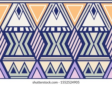 Tribal pattern vector. Seamless ethnic handmade with stripes vector illustration.