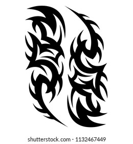 tribal pattern vector tattoo art design, isolated illustration abstract pattern on white background, tattoos art thorns designs – tribal tattoo pattern vector illustration