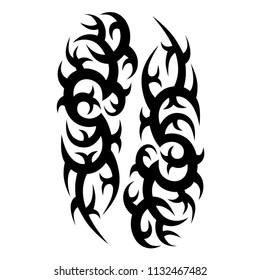tribal pattern vector tattoo art design, isolated illustration abstract pattern on white background, tattoos thorns art ideas designs – tribal tattoo pattern vector illustration