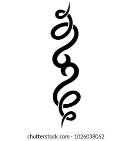 tribal pattern vintage tattoo vector art design, isolated illustration abstract pattern on white background, tattoo art tribal vector design. Simple logo. 