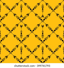  Tribal patterns with line, arrow, feathers, decorative elements, geometric symbols Aztec style. Boho pattern, tribal logo, hipster shapes.