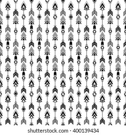 Tribal patterns with line, arrow, feathers, decorative elements, geometric symbols Aztec style. Boho pattern, tribal logo, hipster shapes.