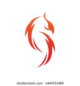 tribal Phoenix bird fire logo Template