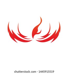 tribal Phoenix bird fire logo Template