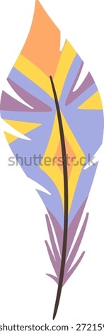 Tribal plume with geometric design