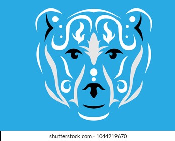 Tribal polar bear illustration