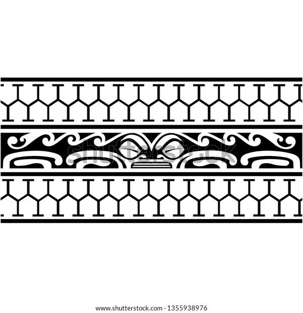 Tribal Polynesian Tattoo Pattern Border Sleeve Stock Vector (Royalty ...