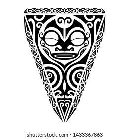 Tribal Polynesian tattoo shape shoulder pattern vector, samoan template design, maori tattoo stencil tribal ornament isolated on white background