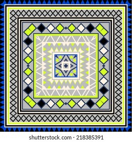 Tribal print in fresh colors,in vector.